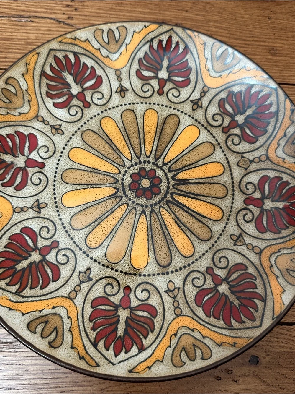Pier 1 Myra Brown Glazed Stoneware Salad Plate - Set of 2